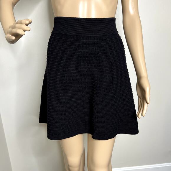 Loft Black Textured High Waist Skirt - Picture 5 of 5